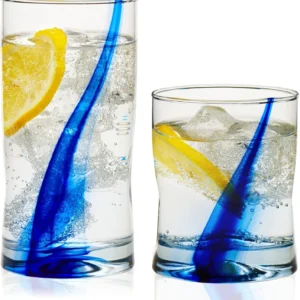 Artisanal Four-Dimpled Tumbler and Rocks Glass - Set of 8