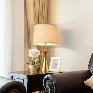 24" Gold Modern Table Lamp