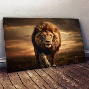 Canvas Lion Print