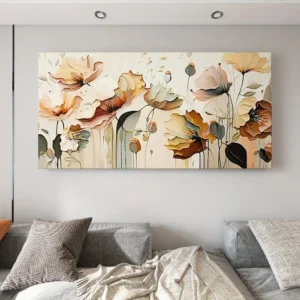 1.5 Inch Abstract  Floral Canvas Print