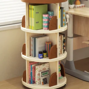Round Bookshelf With Wheels