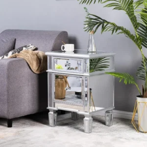 Modern Mirrored Side Table