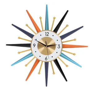 22 Inch Modern Starburst Silent Clock