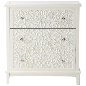 3-Drawer Fully-Assembled Flower Motif Dresser