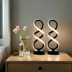 2pcs Dimmable Spiral LED Table Lamp Set