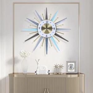 Simple Nordic Modern Starburst Clock