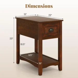 Narrow End Table Set of 2