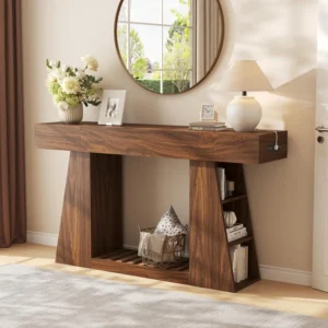 Entryway Console Table with Drawer & Shelf,