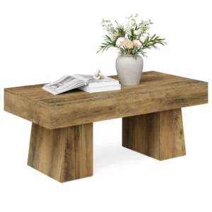 Tribesigns 120 cm Vintage, Wooden Coffee Table
