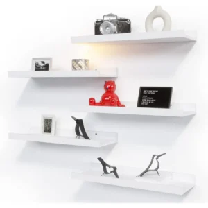 White Floating Shelves Set of 5 Selves