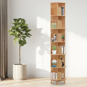 Revolving Bookshelf  Floor Standing Bookcase Storage Rack
