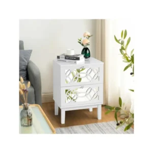 Carved Bedside table set of two 2pcs