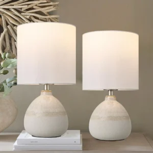 Tribesigns Ceramic 13.7" Table Lamp Set of 2